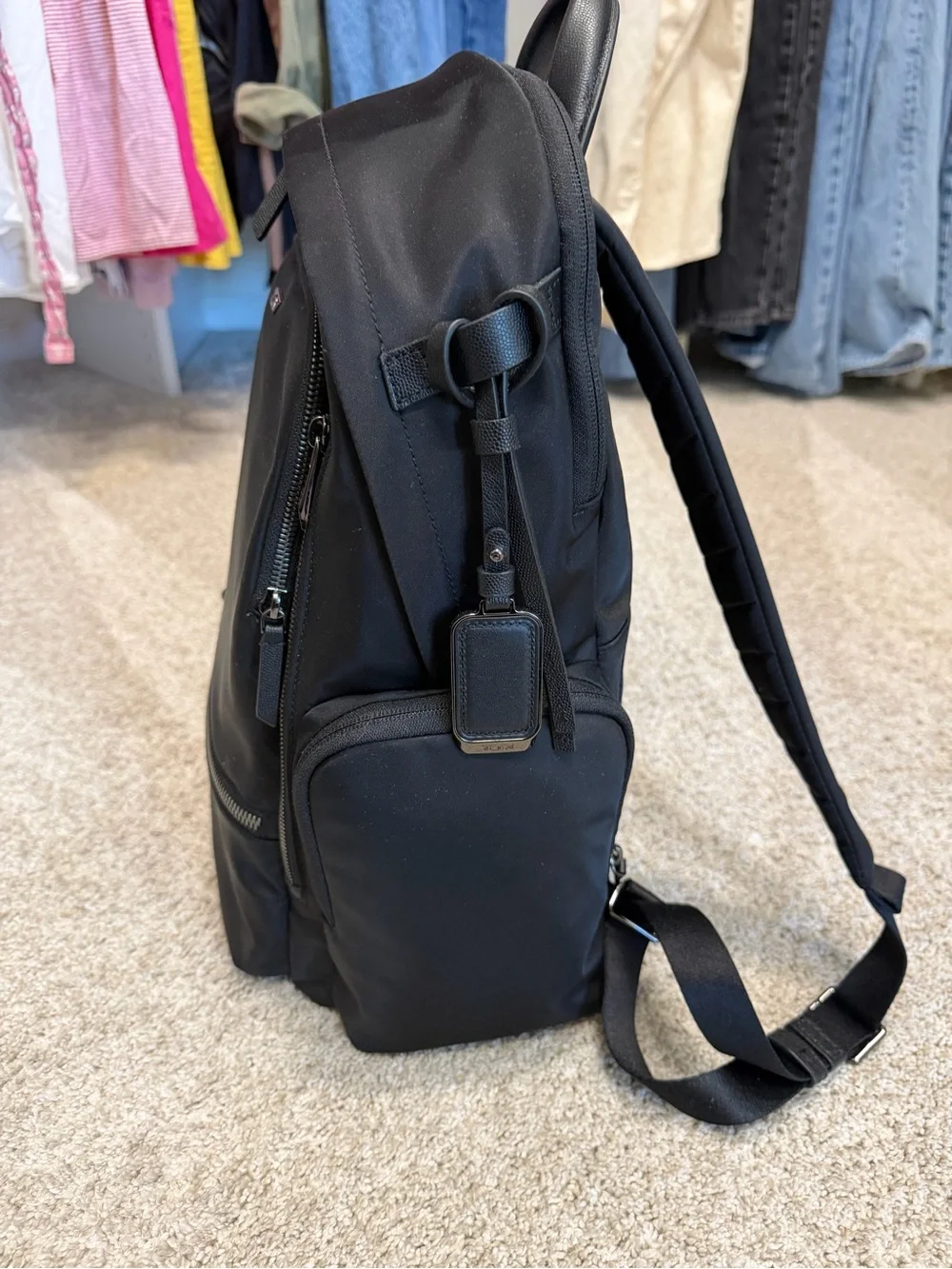 Tumi Halsey Backpack—black nylon